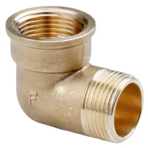 Ferro латунное колено 6/4" резьбовое K14Z - сантехнический фитинг
