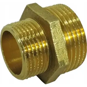 Sanplast brass reducing nipple DN-20/15 model VMNR25X20 for plumbing connections