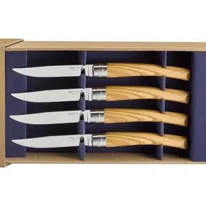 Kitchen knife set Opinel Table Chic — 4-piece, olive wood handles