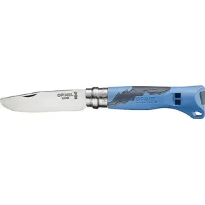 Складной туристический нож Opinel Junior 07 синий — Opinel карманный нож для детей и активного отдыха, нержавеющее лезвие, деревянная рукоять