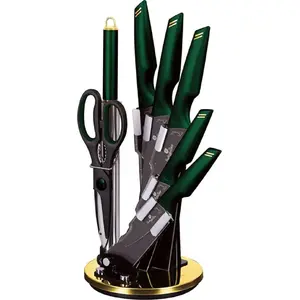 Knife set berlinger haus BH-2690 in stand — kitchen knives set with wooden block