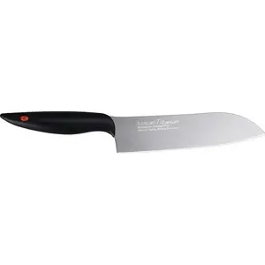 Santoku nazis Kasumi Titanium asmens garums 18 cm, kaltots japāņu stila virtuves nazis