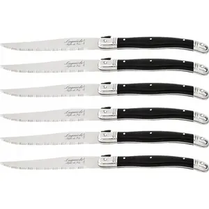 Steak knives Laguiole 6 pcs black set by Laguiole, model 530102