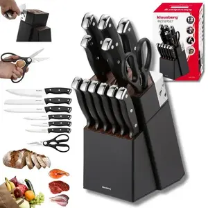 Kitchen knife and steak knife set in block Klausberg KB-7985