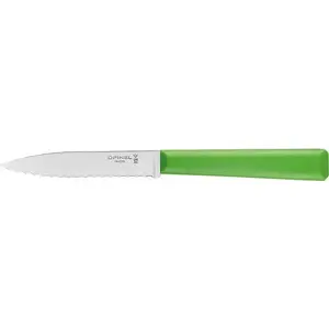 Folding Serrated Knife Opinel Les Essentiels — Opinel model 002354, Green handle, compact pocket knife