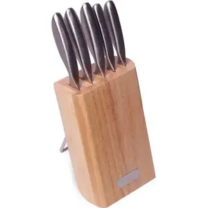 Kitchen knife set Kamille KM-5133 — 5-piece stainless steel knives with block