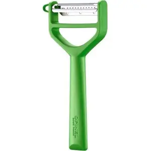 Nazis-mizoli Opinel Obieraczka T-Duo Polymer Green — modelis 002428, polimēra rokturis, T-veida asmens
