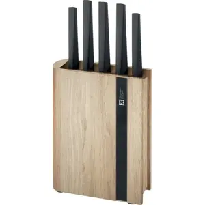 Knife block set RICHARDSON SHEFFIELD Richardson Sheffield Edge 5-piece with natural wooden block