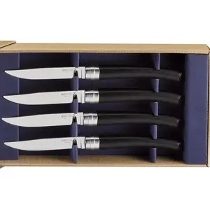 Kitchen knife set Opinel Table Chic Ebony — 4-piece stainless steel blades, ergonomic handles