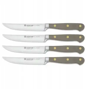 wusthof CLASSIC COLOUR steak knife set, grey