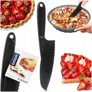 Cake knife ORION BLACKLINE 24.5 cm with serrated blade, black