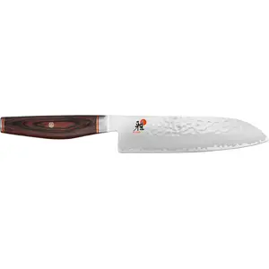 Нож MIYABI Santoku 14 см, коричневая рукоять, отполированное лезвие