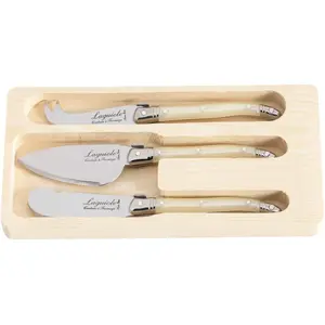 Cheese knives set Laguiole Pearl SET 3 SdV by Laguiole, 3-piece cheese knife set