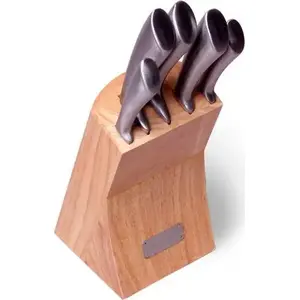 Knife set 5 pcs with wooden block Kamille KM-5130, brand Kamille, model KM-5130