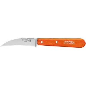 Кухонный нож Opinel Vegetable Orange 114 — складной овощной нож Opinel с деревянной ручкой
