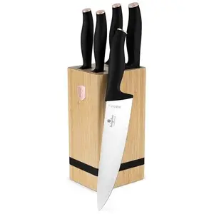 Kitchen knife set berlinger haus BH-2970 Black Rose in bamboo block