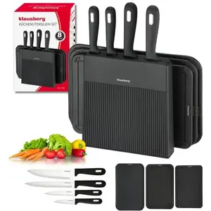 Kitchen knife and cutting board set in stand Klausberg KB-7980