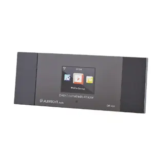 Portable digital radio Albrecht DR 463 — DAB+, FM tuner, grey, AC 230 V, 190×35×75 mm