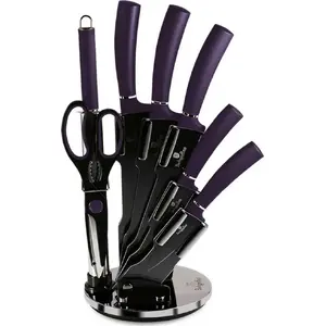 Knife set berlinger haus BH-2560 in purple with wooden block — berlinger haus BH-2560