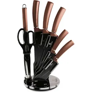 Kitchen knife set berlinger haus BH-2561 with wooden block — 6 pieces