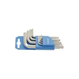 Hex L‑key set Unior U607853 — L‑type Allen keys 1.5–10 mm with ball end, 9 pieces