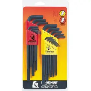 Hex and Ball-End L-Key Set Bondhus BO22199 — combination of 12199 and 12137 sets