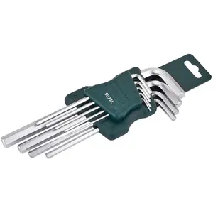 Hex Key Set Rockforce RF-5093L — long L-shaped Allen keys 9 pcs (1.5–10 mm)