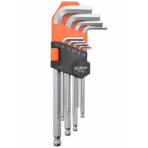 Socket wrench set BOXER 9-piece, CR.V chrome vanadium steel