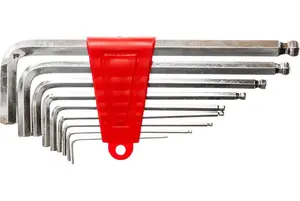 Hex L‑key set Top Tools 35D051, size range 1.5–10 mm, 9 pieces, ball end