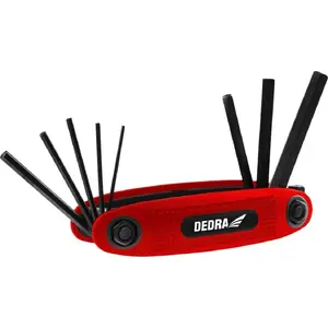 Набор ключей шестигранных Dedra 1,5–8 мм, 8 шт., CRV, чернённые
