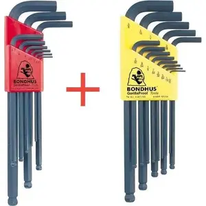Hex Key Set Bondhus BO20199 – 22-piece (9 Metric 10999 + 13 Inch 10937) Allen Keys