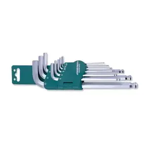 Hex L-key set Jonnesway H05SM109S 9-piece 1.5–10 mm ball-end