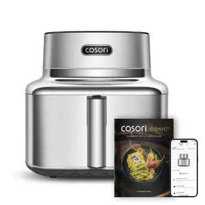 Cosori ICONIC Single CAF-SE601S-CEU Аэрофритюрница Нержавеющая сталь 1725 Вт 6.2 Л Сенсорное управление LED дисплей