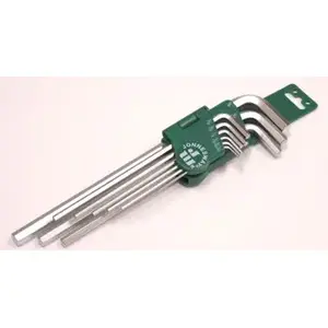 Набор ключей имбус Jonnesway H03SM209S, L‑образные, размеры 1/16–3/8 дюйма, 9 шт.