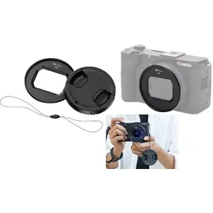 JJC adapter and filter mount with lens cap for Canon PowerShot V1 — model SB10480