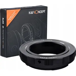 Objektīva adapteris K&F KF06.150 — no Canon EF/EF-S uz T2 (T‑mount)