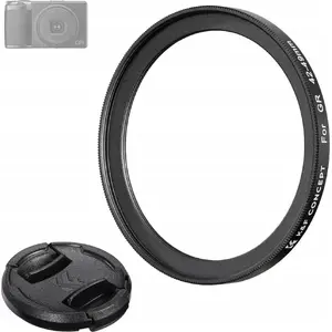 Lens Adapter Step-Up Ring K&F 42mm→49mm for Ricoh GR II/III/IIIx with Dust Cap