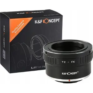 Piestiprinājuma adapteris K&F KF-06.107 — no Fujifilm X uz T2 (T-mount)