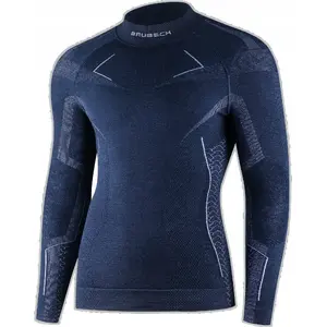 Vīriešu garroku bāzes slāņa džemperis Brubeck EXTREME MERINO LS1666M tumši zils, izmērs M