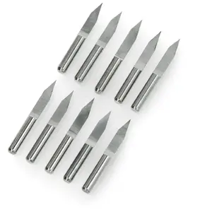CNC Milling Cutter V-type 30° 0.1 mm - straight shank, indexable/solid tip