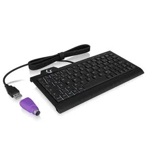Клавиатура keysonic Super Mini-TAS KSK-3010ELC (UK) с подсветкой, компактная BK раскладка