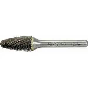 Metal milling cutter Abraboro Typ F 8.0 x 65/20 rounded cone TCT