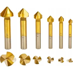 GEKO conical HSS TiN cutter set 6 pcs, diameters 6.3–20.5 mm, model G38520