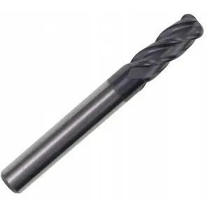 FANAR solid carbide end mill, diameter 8.0 mm, corner radius R2.0, length 19/63 mm, Z4, HB8 VHM Blue Cut