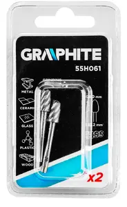 Power drill accessory GRAPHITE 55H061 — steel drill bit set, Ø 6 mm, length 40 mm, 2 pcs