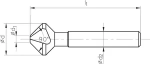 FANAR POGLEBIACZ DIN 335-C 90° x 20.5 mm HSSE TiCN countersink