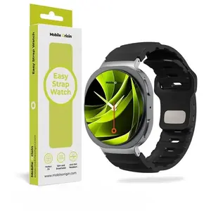 Protective Wrist Strap for Samsung Galaxy Watch 8 by MOBILE ORIGIN — Easy Strap, Black
