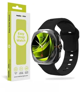 Mobile Origin silicone strap for Galaxy Watch Ultra 47mm — Easy Strap, Black