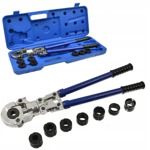 Hydraulic crimping tool GEKO for PEX-AL-PEX fittings with 8 dies