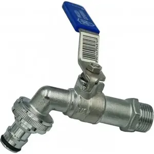 Угловой запорный кран UN модель ZC23, морозостойкий, вход 1/2" выход 3/4" (1 шт.)